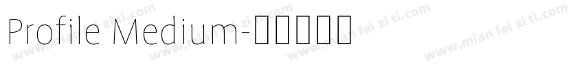 Profile Medium字体转换